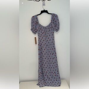 Reformation Blue Floral Maxi Dress